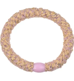 Kknekki Hårelastik - Rosa m. Velour/Glimmer