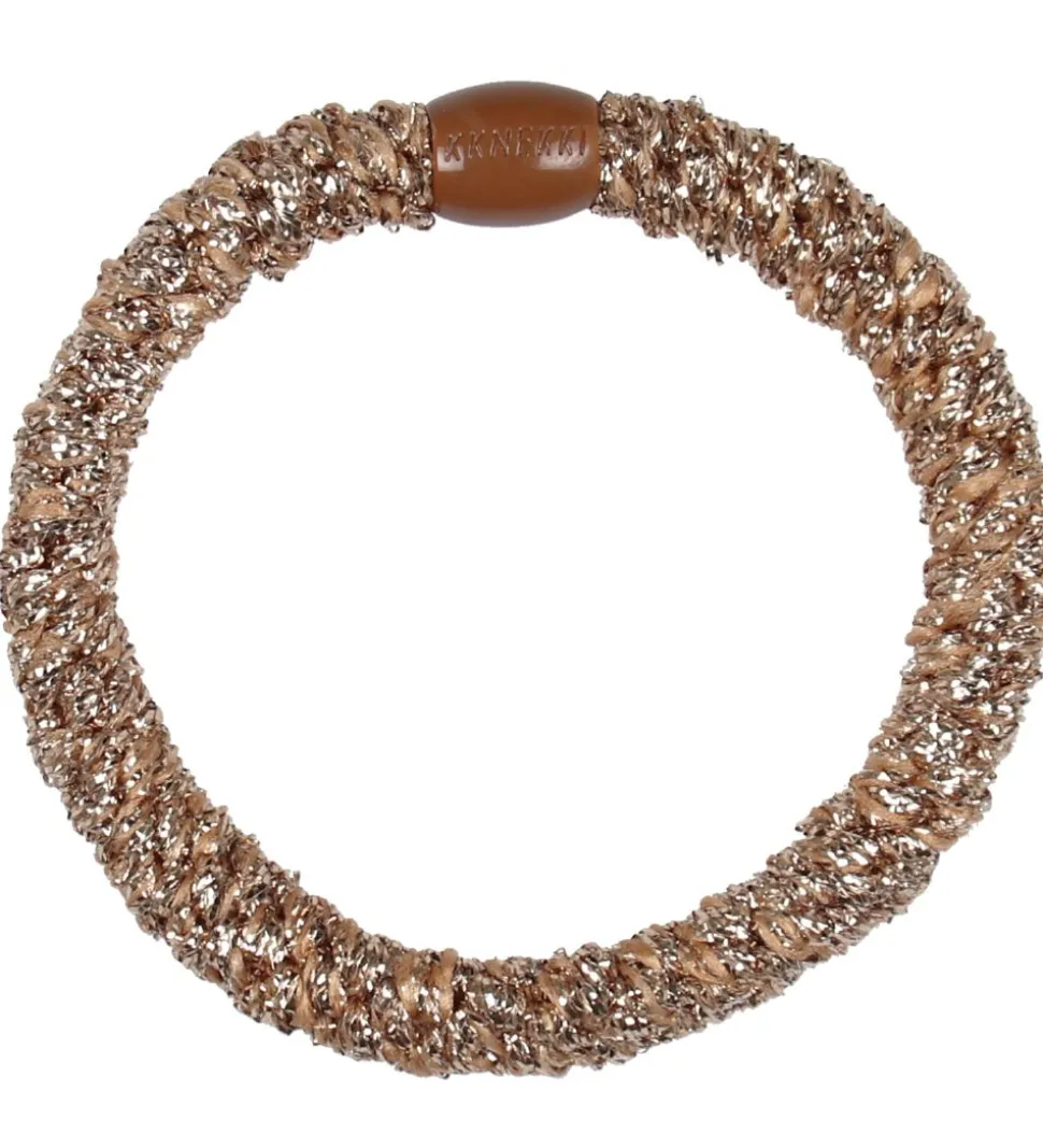 Kknekki Hårelastik - Rosegold Glimmer