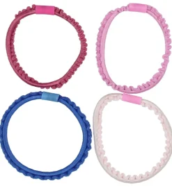 Kknekki Hårelastikker - 4-pak - Blå/Rosa/Pink