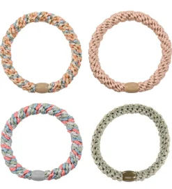Kknekki Hårelastikker - 4-pak - Grøn/Multi/Glimmer/Beige