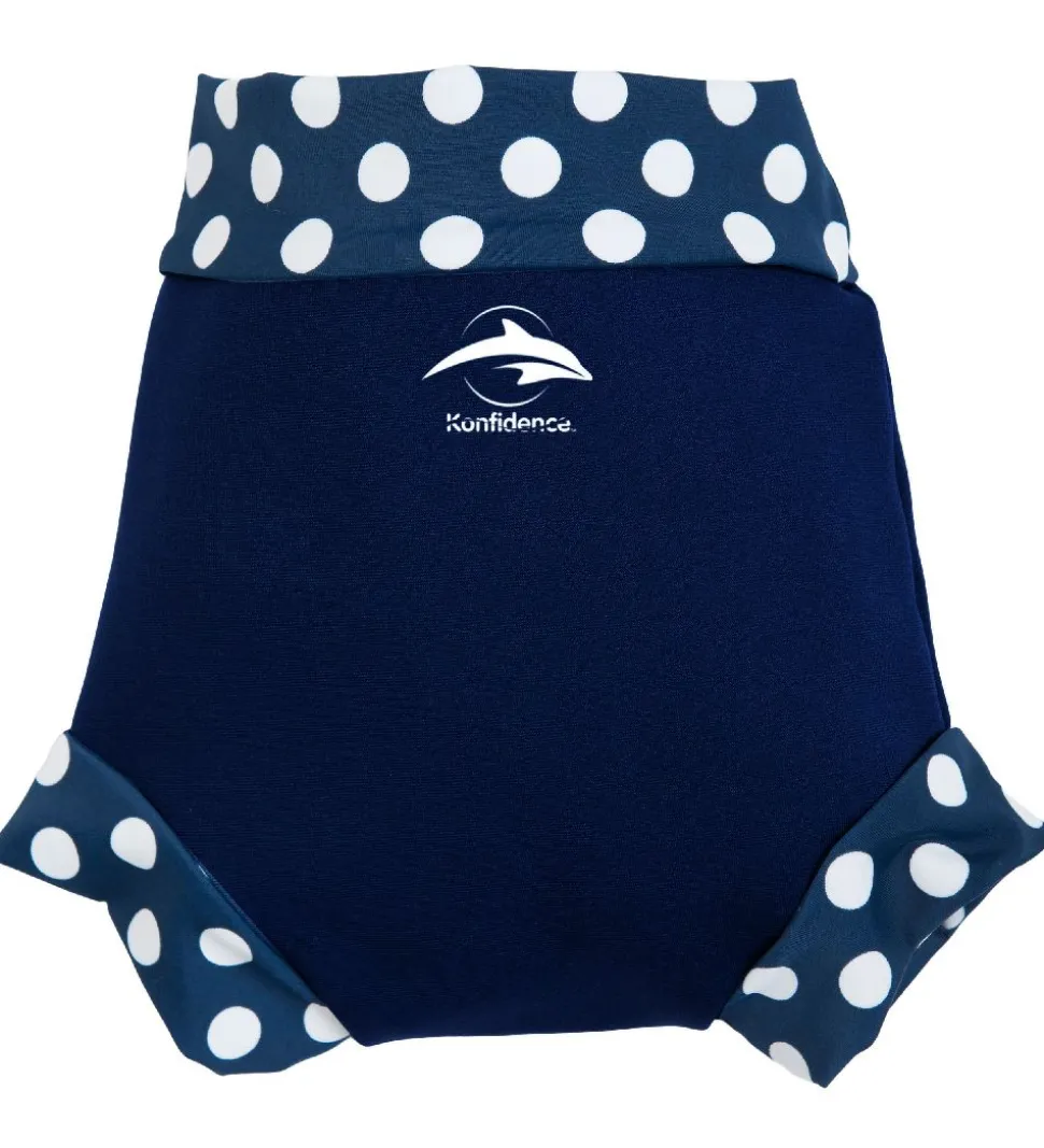 Konfidence Blebadebukser - UV50+ - Nappy E-flex - Navy Polka