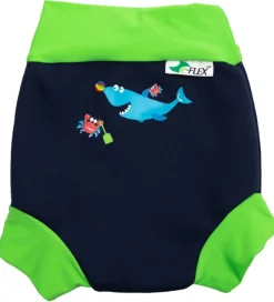 Konfidence Blebadebukser - UV50+ - Swim Nappy - Navy/Lime Fergal
