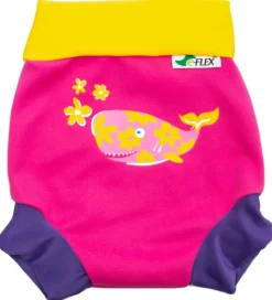 Konfidence Blebadebukser - UV50+ - Swim Nappy - Pink/Yellow Joni