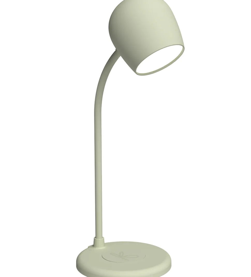 Kreafunk Lampe m. Oplader + Højtaler - Ellie - Dusty Olive