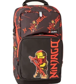 LEGO® Ninjago Skoletaske m. Gymnastiktaske - Optimo - Sort/Rød