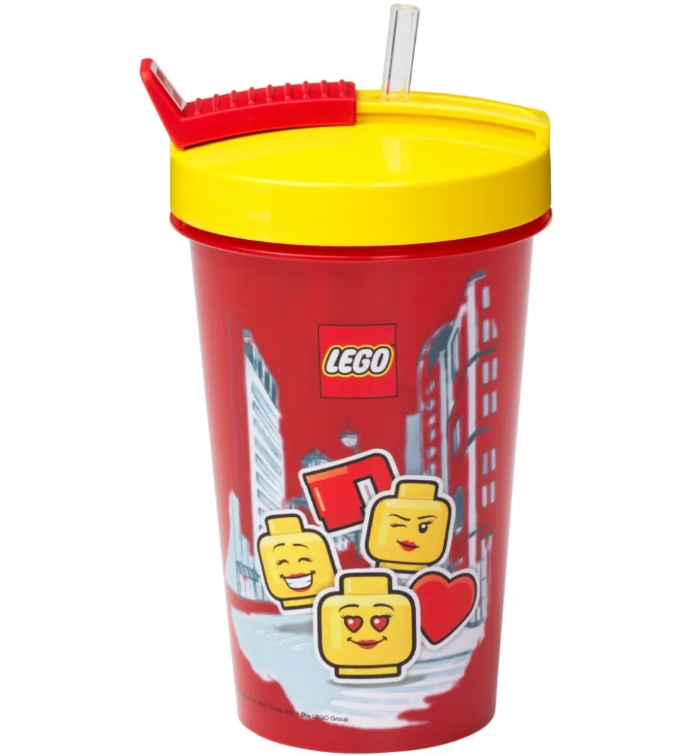 LEGO® Storage Drikkedunk m. Sugerør - 500 ml - Iconic Girl - Bri