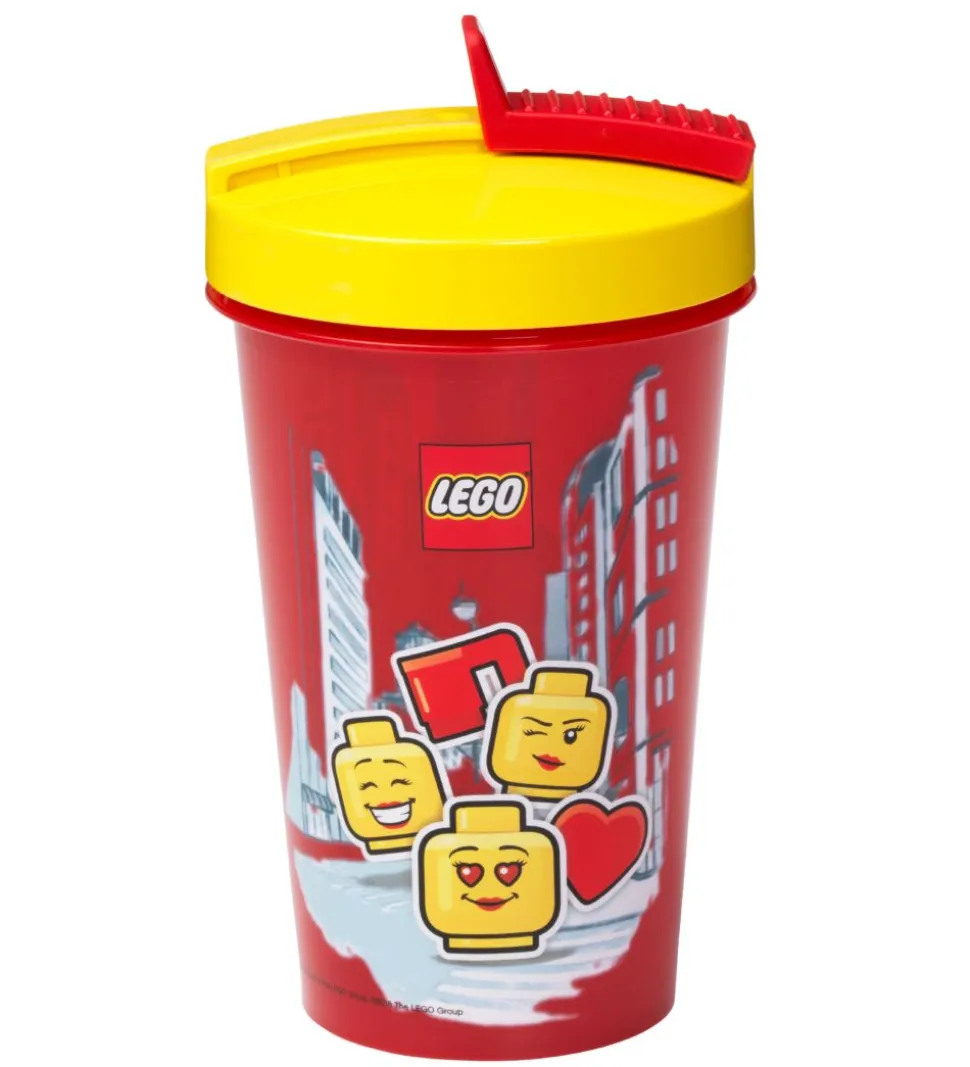 LEGO® Storage Drikkedunk m. Sugerør - 500 ml - Iconic Girl - Bri