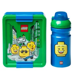 LEGO® Storage Madkasse/Drikkedunk - Iconic Boy - Grøn/Blå