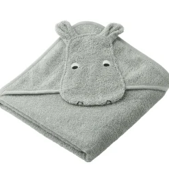 Liewood Babyhåndklæde - Albert - Hippo Dove Blue