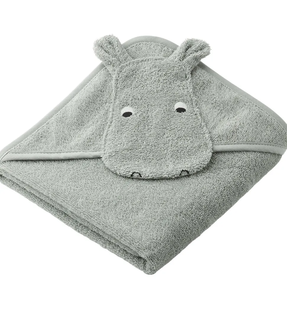 Liewood Babyhåndklæde - Albert - Hippo Dove Blue