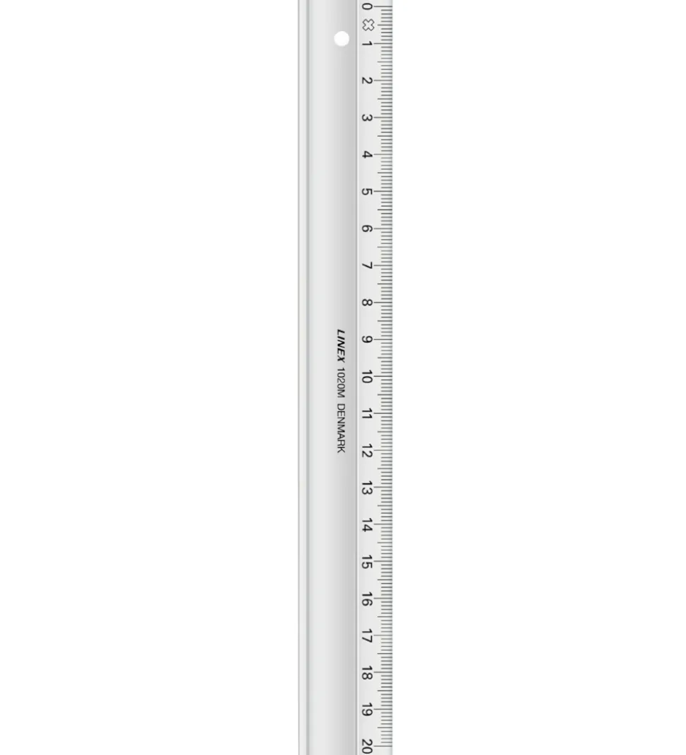 Linex Skolelineal - 20cm - Gennemsigtig