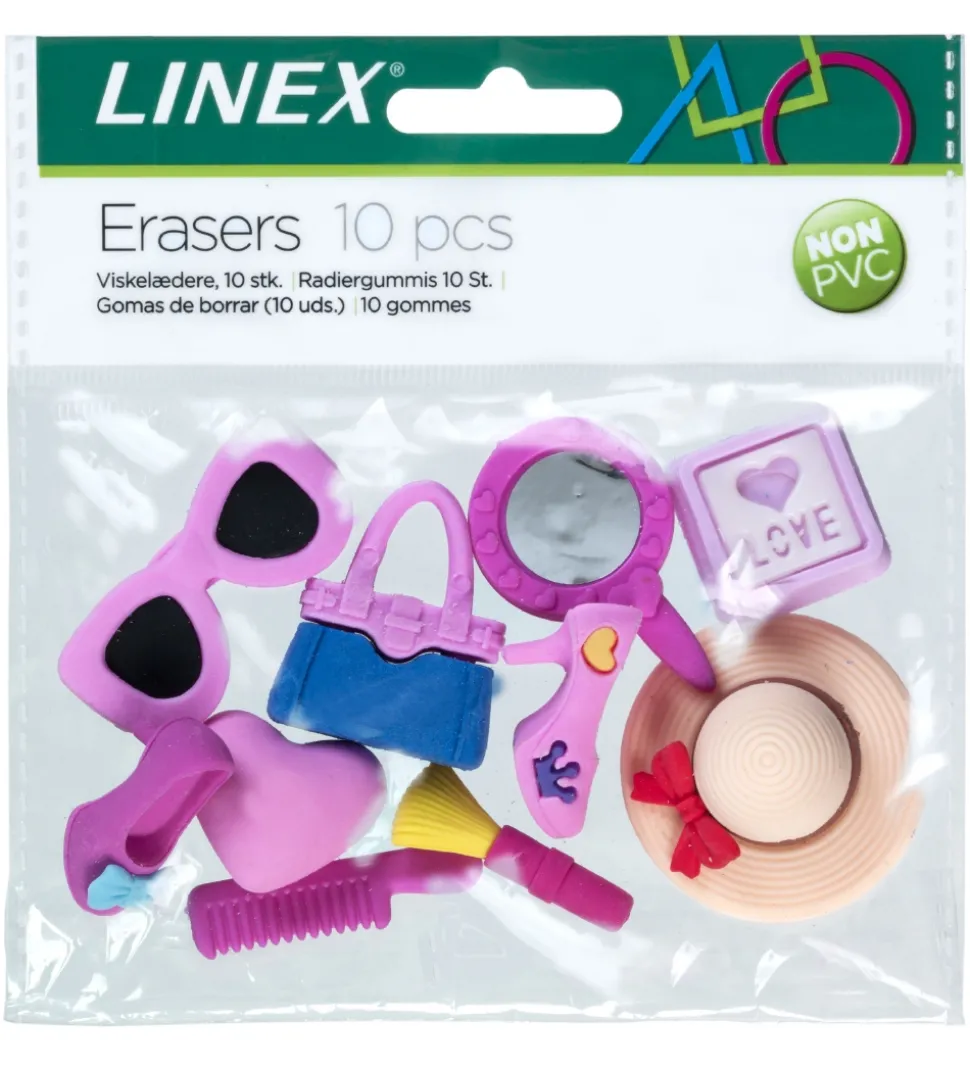 Linex Viskelæder - 10 stk. - Lyserød