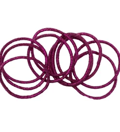 Little Wonders Hårelastikker - Rosa - 10-Pak - Burgundy Glitter