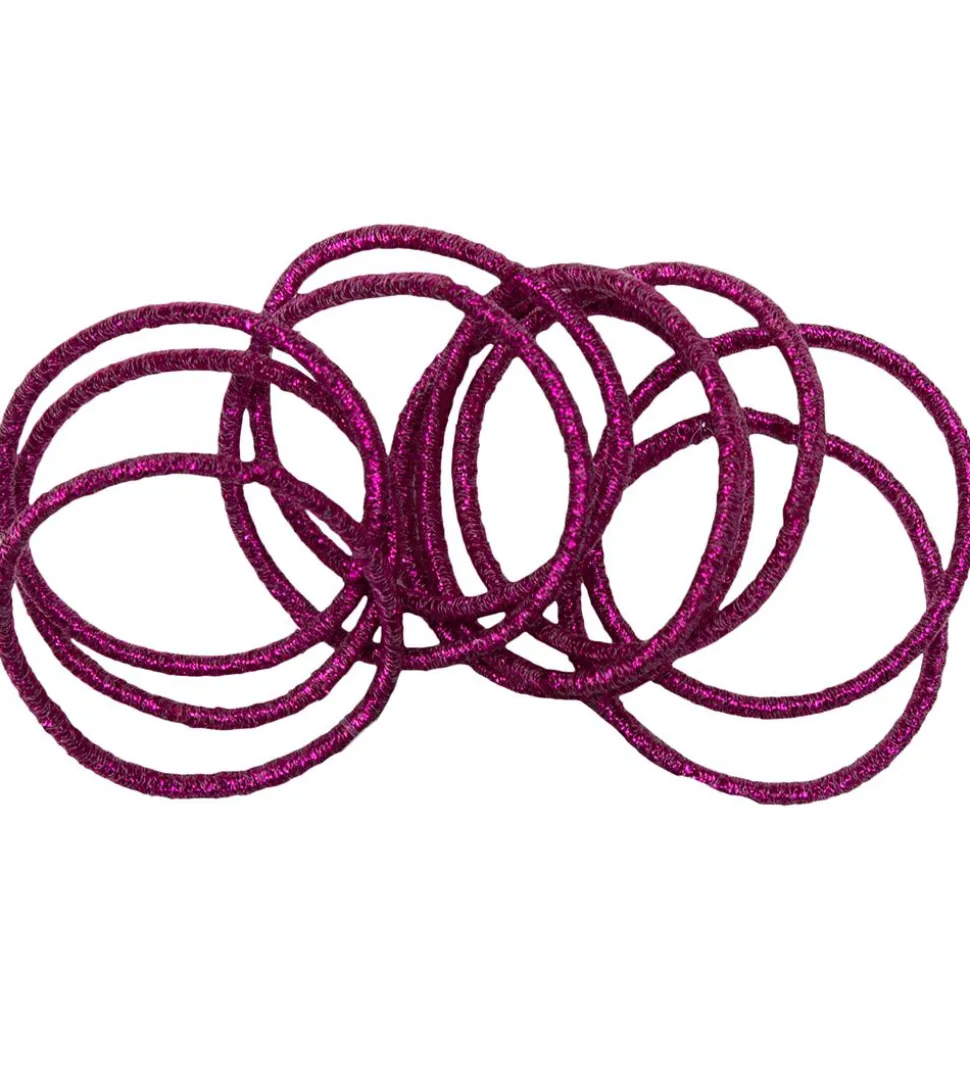 Little Wonders Hårelastikker - Rosa - 10-Pak - Burgundy Glitter