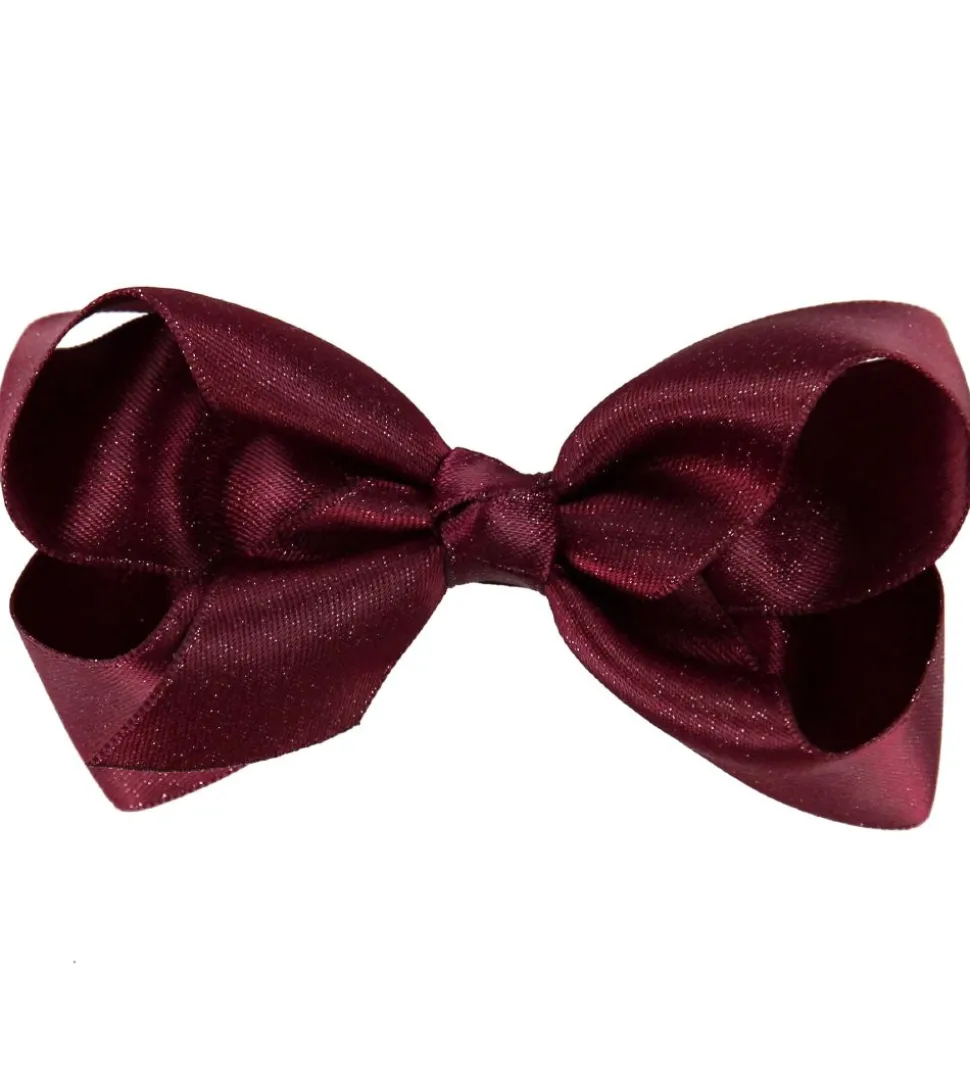 Little Wonders Hårsløjfe - 8 cm - Kornelia - Satin - Bordeaux G