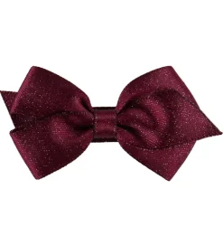 Little Wonders Hårsløjfe - Viola - 6 cm - Satin - Bordeaux Glimm