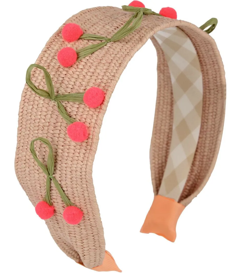 Meri Meri Hårbøjle - Raffia Headband Cherries