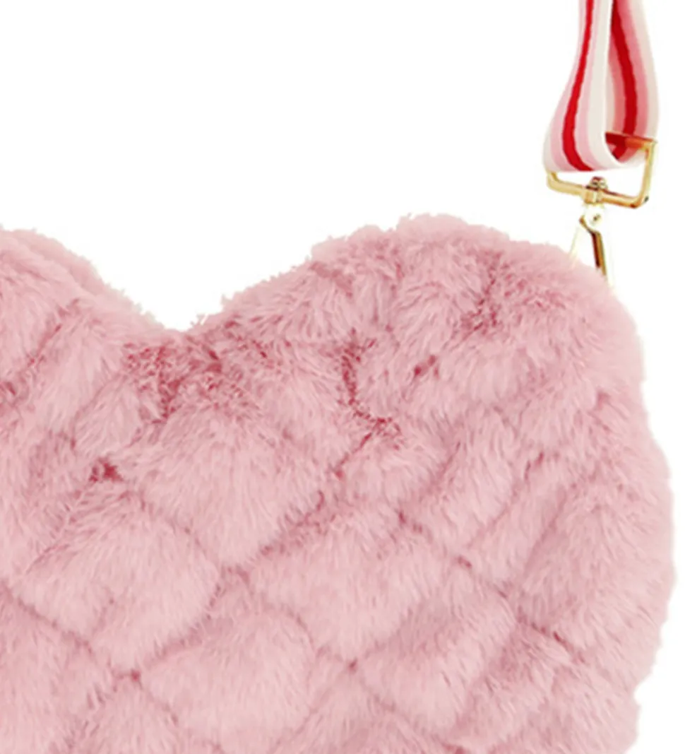 Meri Meri Taske - Plush - Hjerte - Rosa
