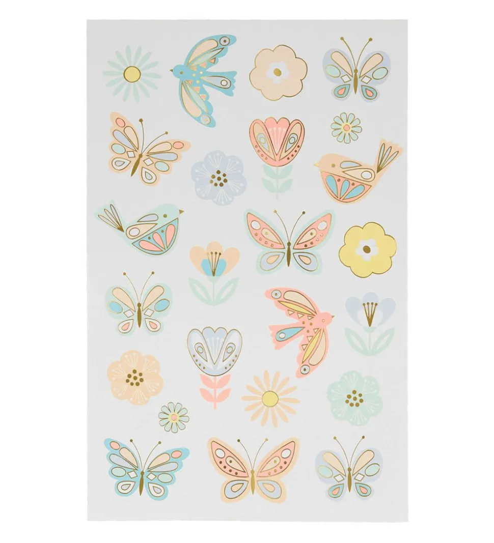 Meri Meri Tatoveringer - Birds & Butterflies Tattoo Sheet
