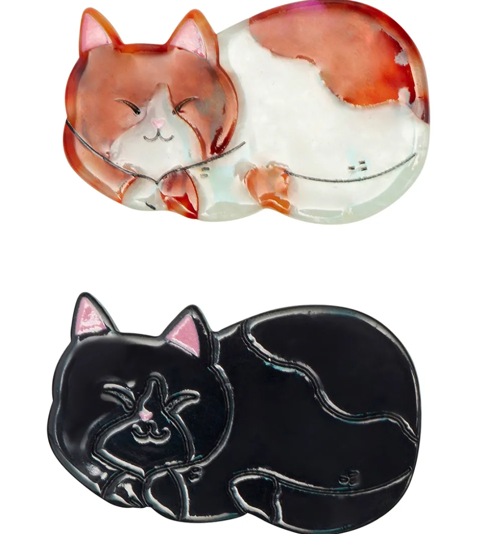 Mimi & Lula Hårclips - 2-pak - 5 cm - Sleeping Cat Puppy Love
