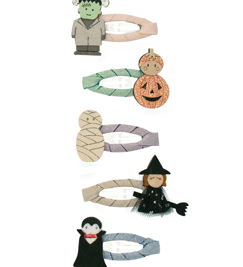 Mimi & Lula Hårspænder - 5-pak - 4 cm - Mini Monster