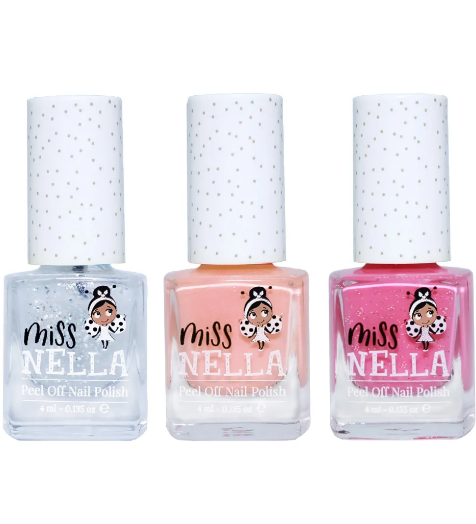 Miss Nella Neglelak - 3-pak - Peach Slushie/Confetti Clouds/Wate