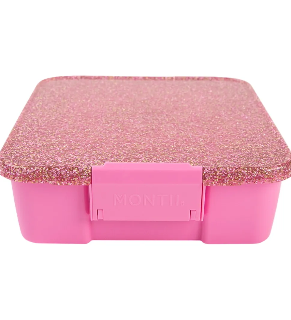 MontiiCo Madkasse m. 3 rum - Bento Three - 1 l - Floss Glitter