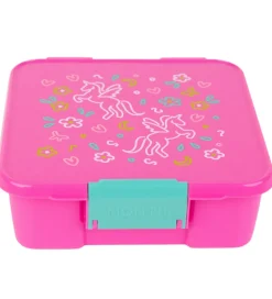 MontiiCo Madkasse m. 3 rum - Bento Three - 1 l - Unicorn Magic