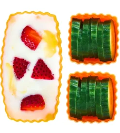 MontiiCo Silikoneforme - Bento Cups Mixed - 3 stk. - Tangerine