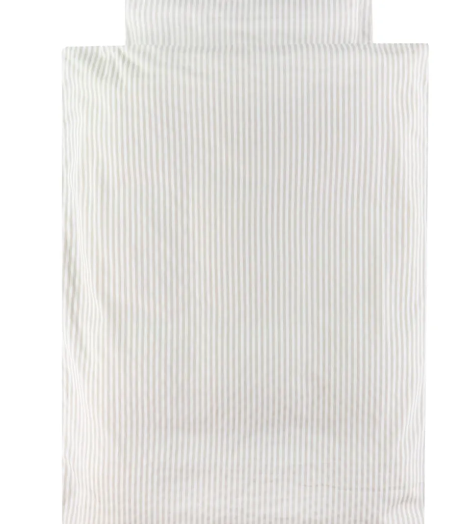 Müsli Sengetøj - Junior - Stripe Bed - Balsam cream/Cashmere