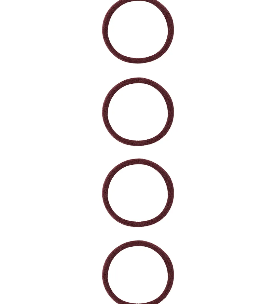 Name It Hårelastikker - NkfRiga - 4-pak - Burgundy/m. Glitter