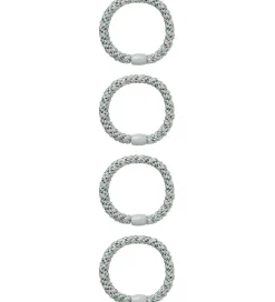 Name It Hårelastikker - NkfAcc - 4-pak - Aqua Gray m. Glitter