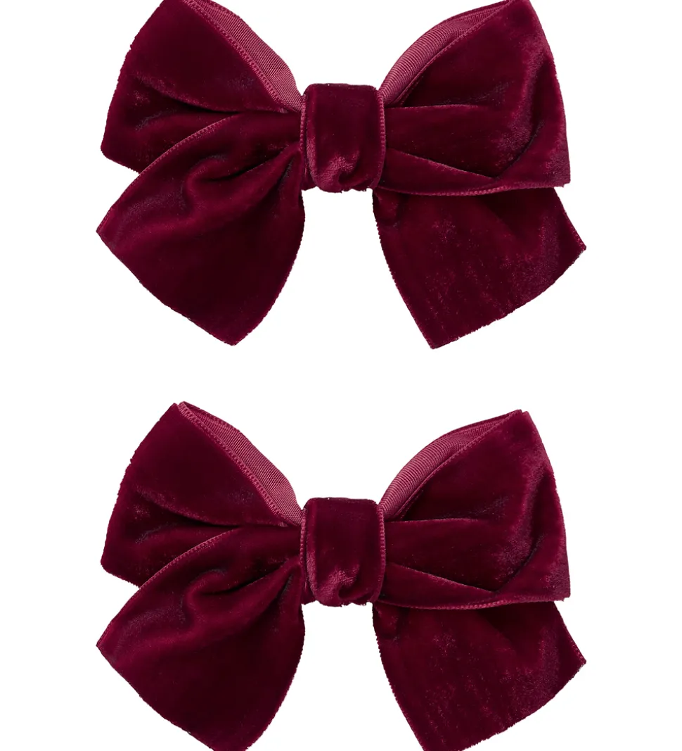 Name It Hårklemme - 2-pak - NmfRelvet - Burgundy