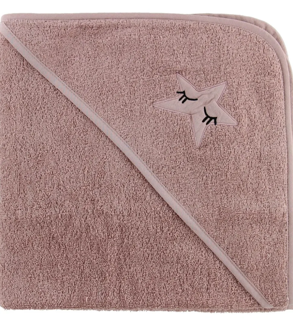 Nørgaard Madsens Babyhåndklæde - 75x75 cm - Rosa m. Stjerne