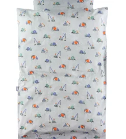 Nørgaard Madsens Sengetøj - Baby - Grå m. Maskiner