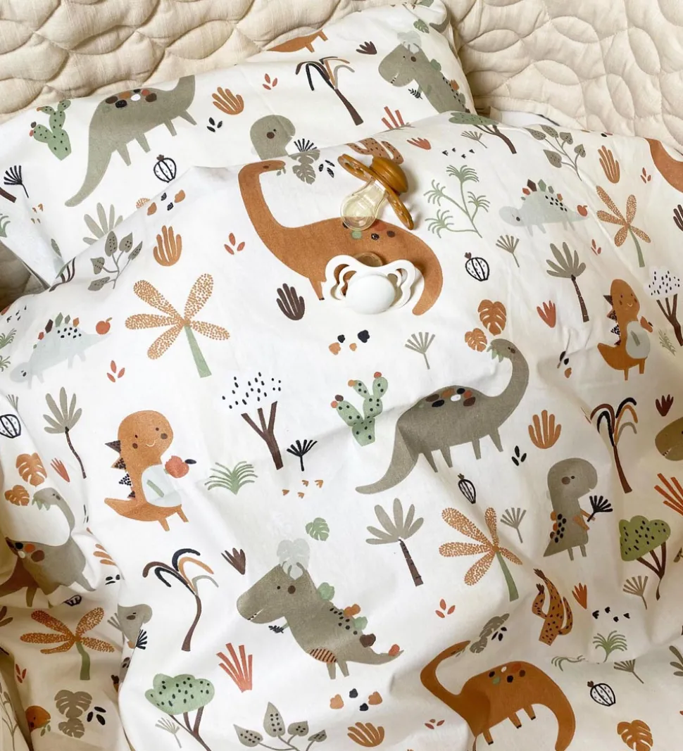 Nørgaard Madsens Sengetøj - Baby - Beige m. Dino