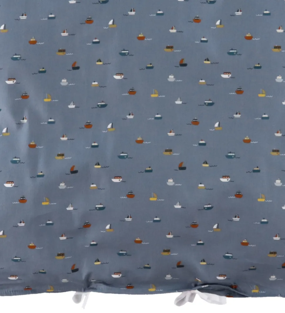 Nørgaard Madsens Sengetøj - Baby - Blå m. Sejlskibe
