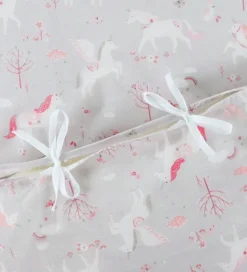Nørgaard Madsens Sengetøj - Voksen - Grå m. Pink Enhjørninger