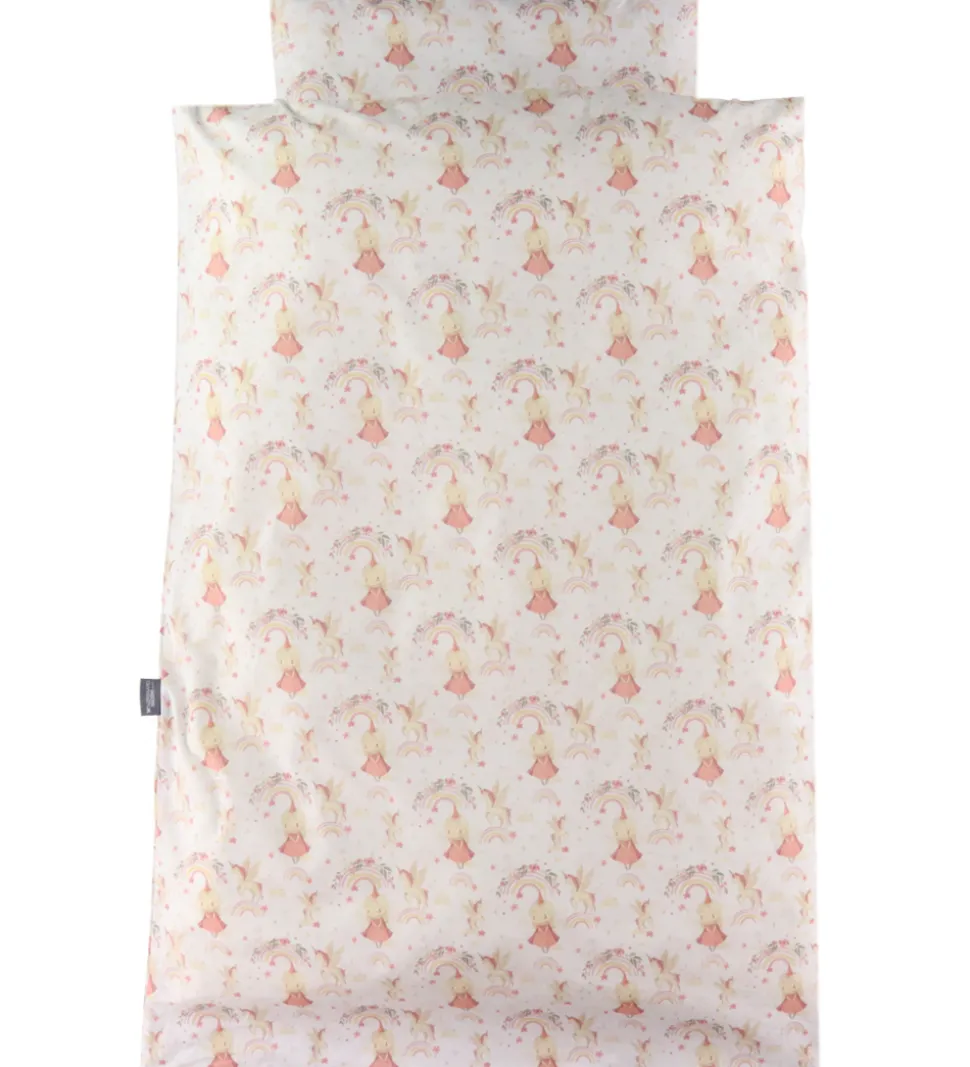Nørgaard Madsens Sengetøj - Voksen - Beige m. Prinsesser, Regnbu