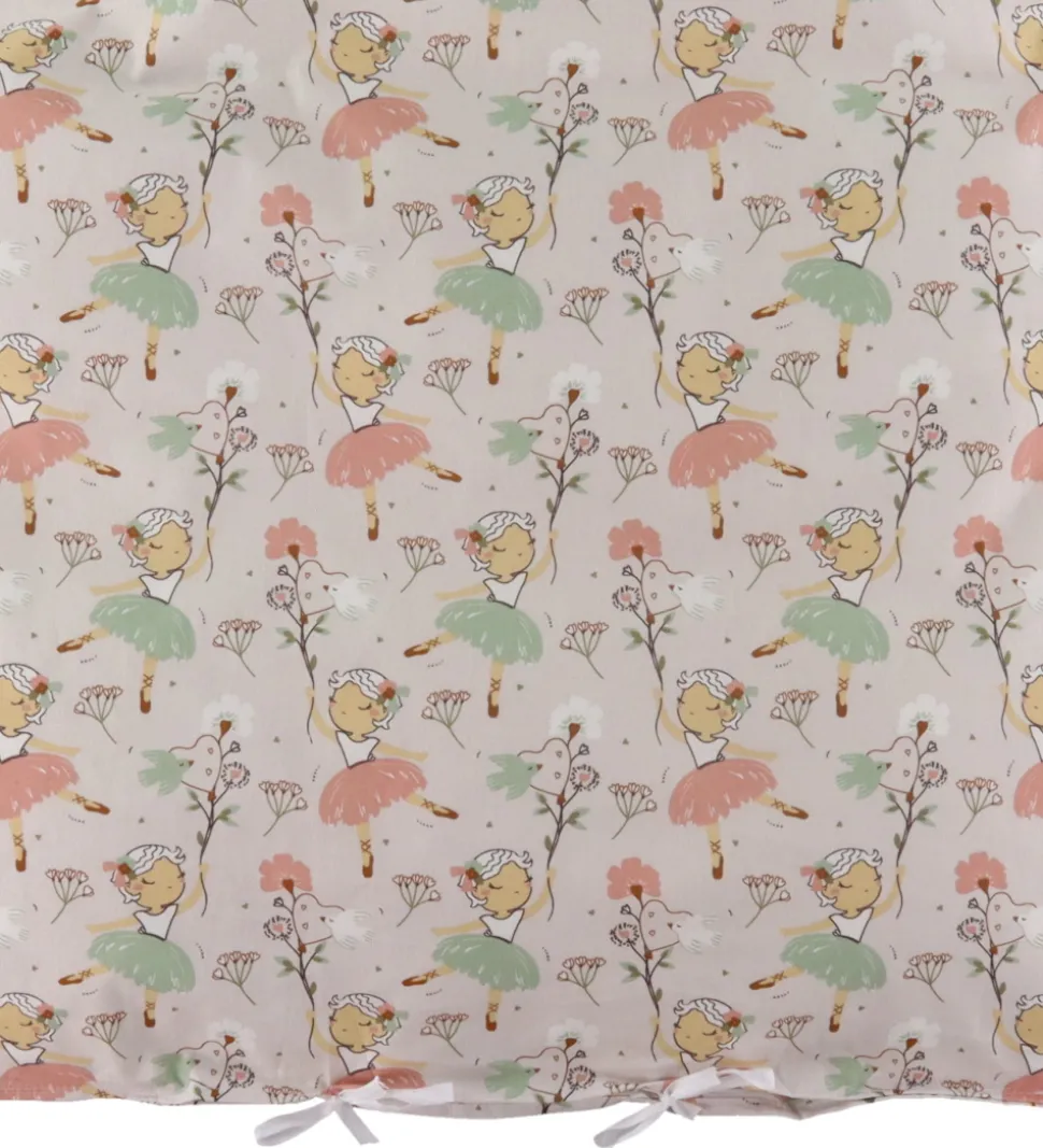 Nørgaard Madsens Sengetøj - Voksen - Beige m. Rosa Ballerina