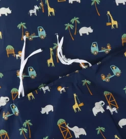 Nørgaard Madsens Sengetøj - Voksen - Navy m. Safaridyr