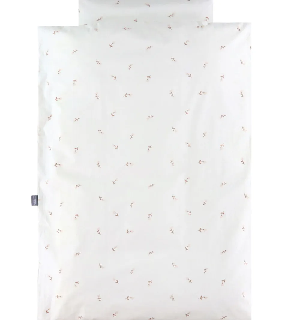 Nørgaard Madsens Sengetøj - Baby - Off White m. Mauve Blomster