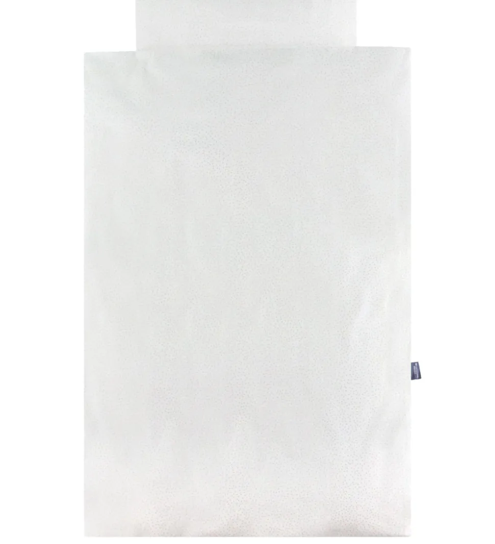 Nørgaard Madsens Sengetøj - Baby - Off White m. Beige Prikker