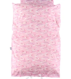 Nørgaard Madsens Sengetøj - Baby - Pink m. Enhjørninger/Regnbuer