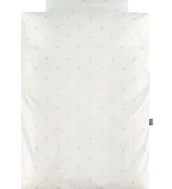 Nørgaard Madsens Sengetøj - Baby - Hvid m. Beige Blade