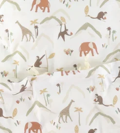 Nørgaard Madsens Sengetøj - Baby - Hvid m. Safaridyr