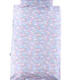 Nørgaard Madsens Sengetøj - Baby - Denim m. Enhjørninger/Regnbue