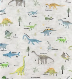 Nørgaard Madsens Sengetøj - Baby - Hvid m. Dino