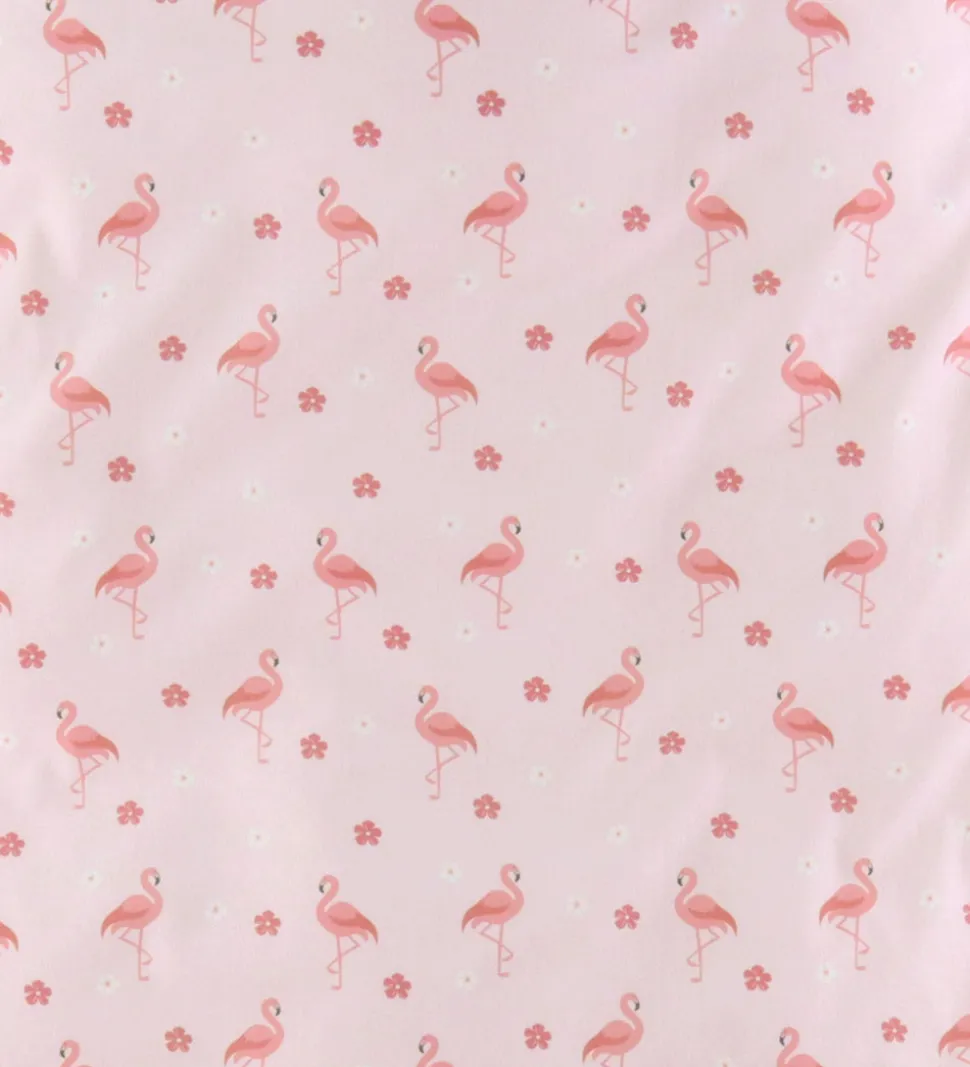 Nørgaard Madsens Sengetøj - Voksen - Rosa m. Flamingo/Blomster