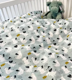 Nørgaard Madsens Sengetøj - Baby - Blå m. Drage